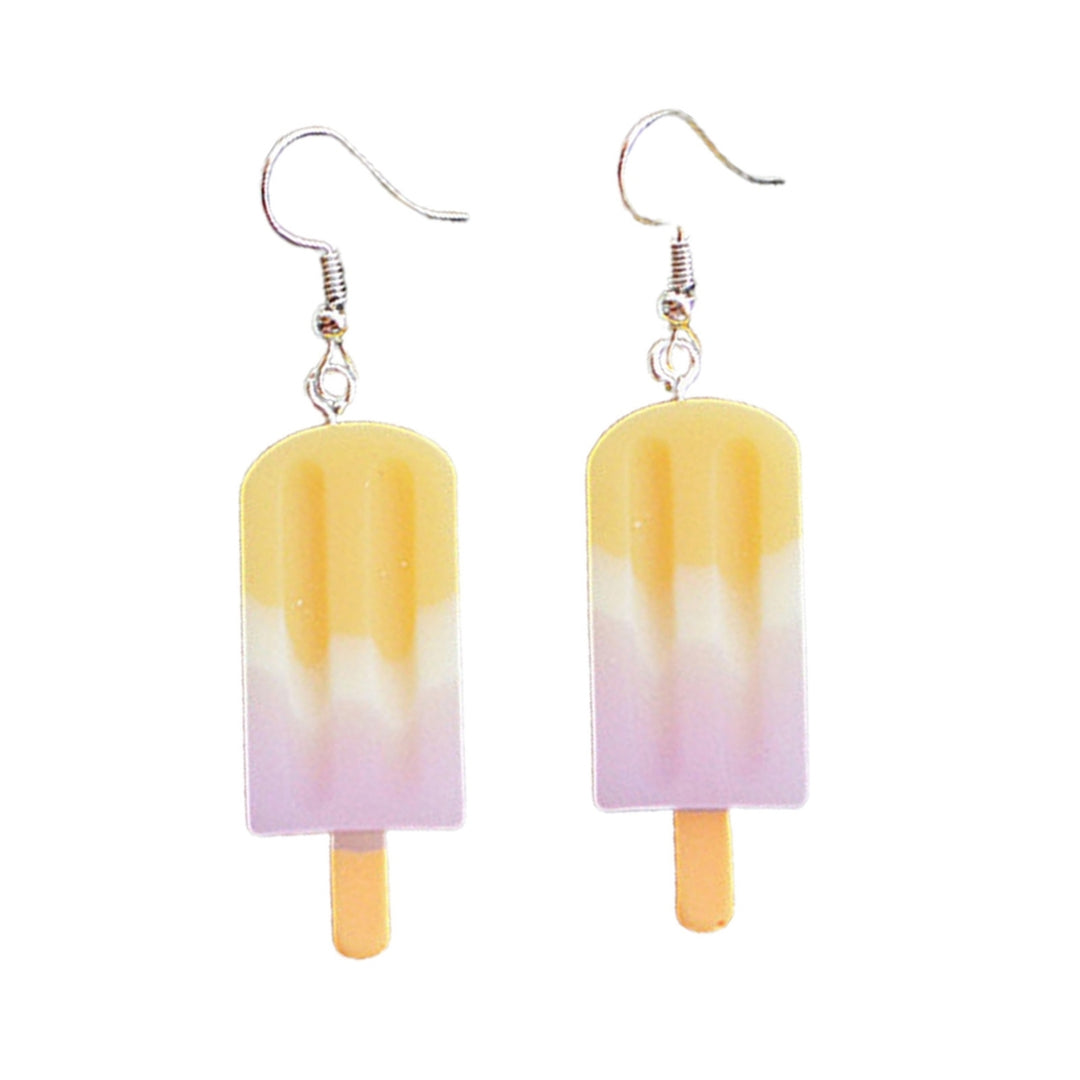 Dangle Earrings Emulational Ice Cream Sweet Vivid Cute Stainless Girl Eardrop for Gift Image 4