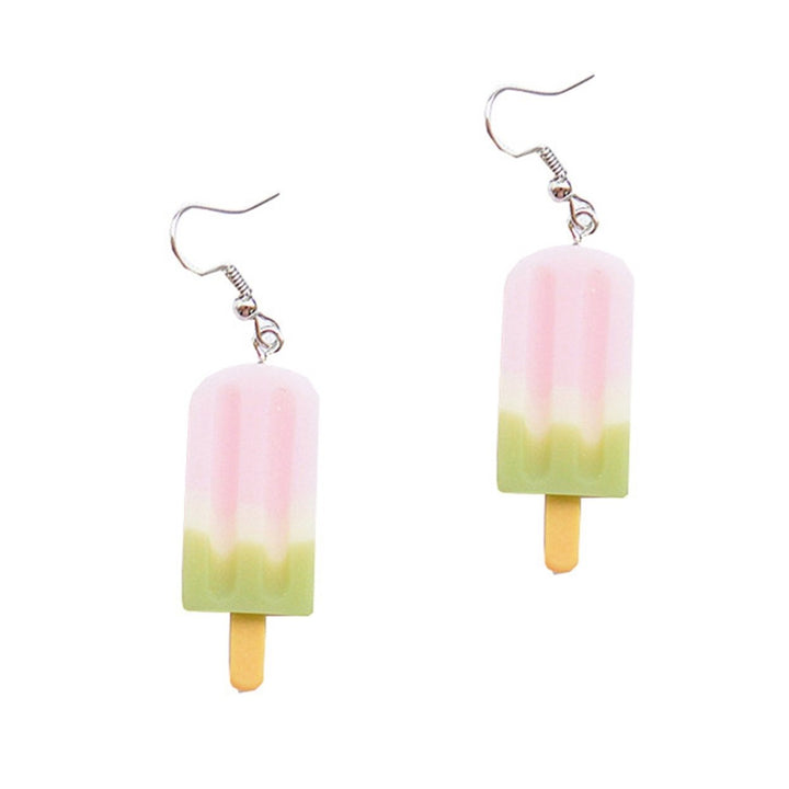 Dangle Earrings Emulational Ice Cream Sweet Vivid Cute Stainless Girl Eardrop for Gift Image 1