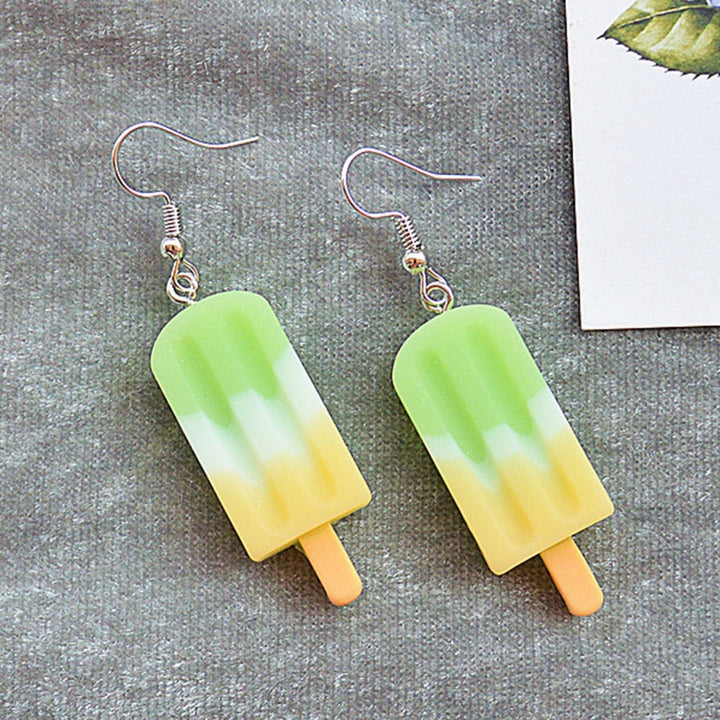 Dangle Earrings Emulational Ice Cream Sweet Vivid Cute Stainless Girl Eardrop for Gift Image 9