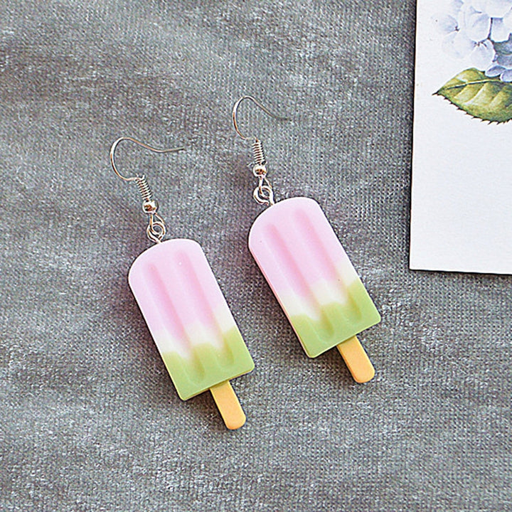 Dangle Earrings Emulational Ice Cream Sweet Vivid Cute Stainless Girl Eardrop for Gift Image 11