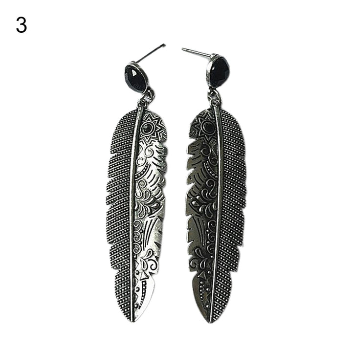 1 Pair Dangle Earrings Hollow Out Leaf Jewelry All Match Lightweight Exquisite Stud Earrings for Dating Image 4