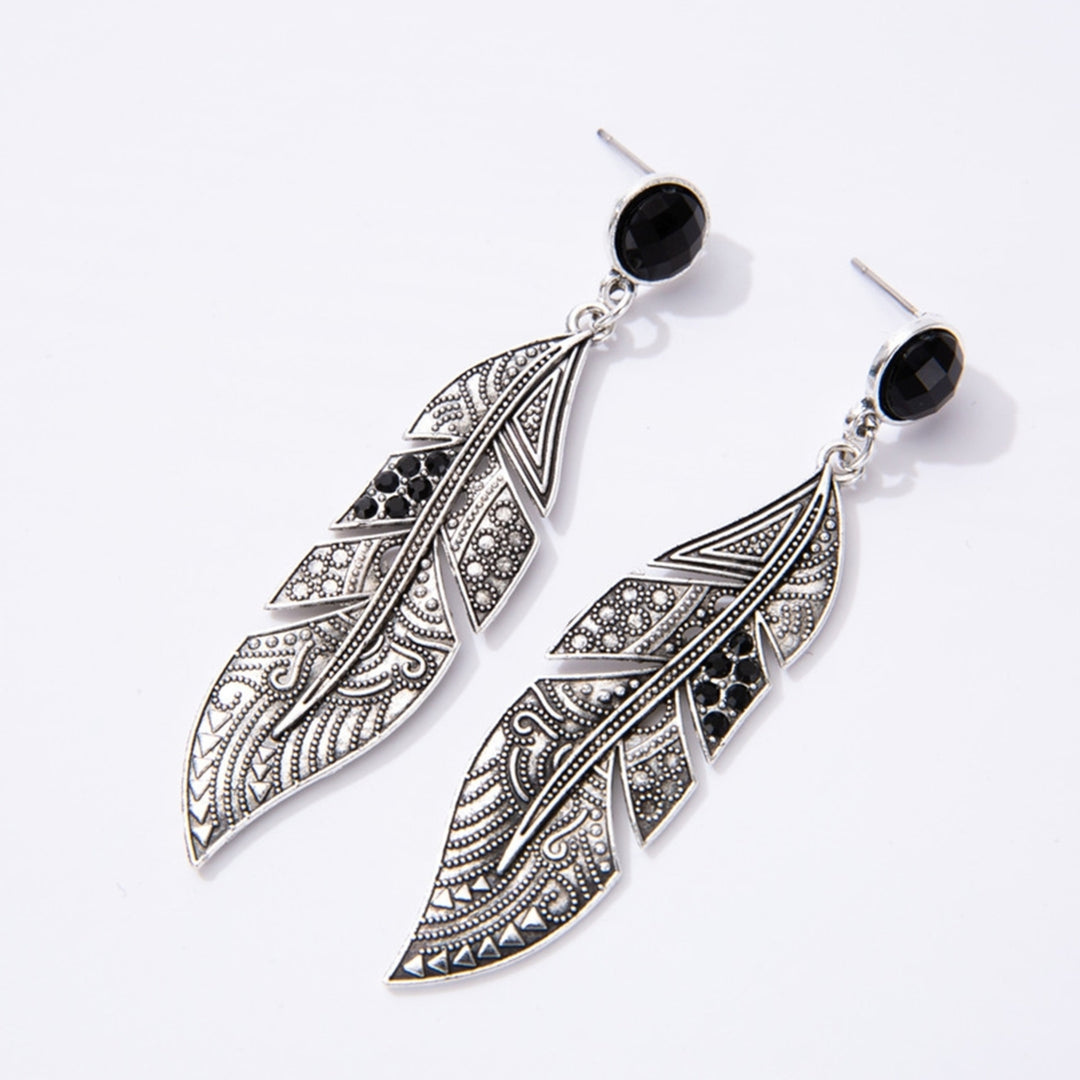 1 Pair Dangle Earrings Hollow Out Leaf Jewelry All Match Lightweight Exquisite Stud Earrings for Dating Image 7