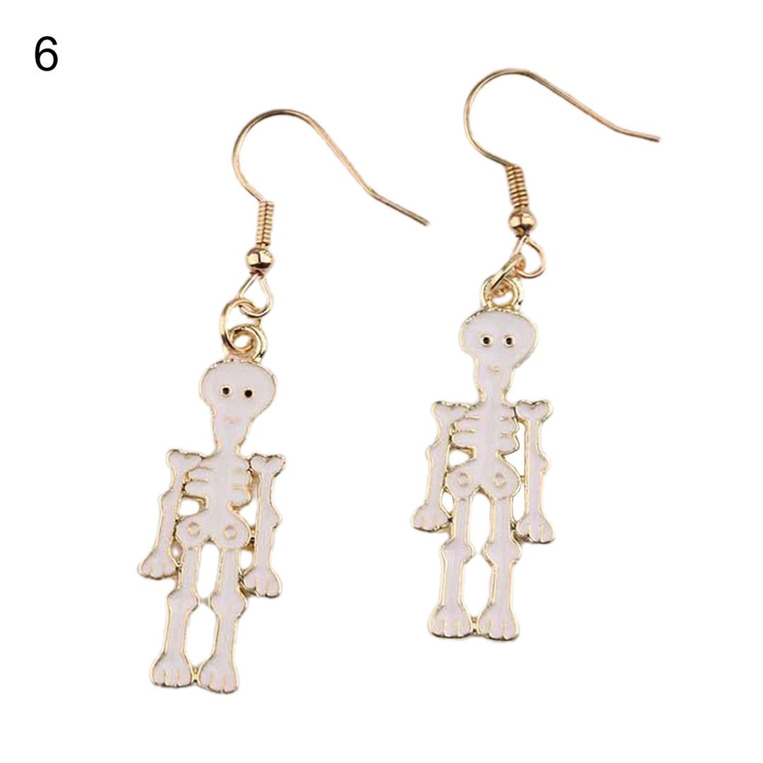 1 Pair Ghost Funny Halloween Earrings Alloy Pumpkin Hat Broom Drop Hook Earrings Party Jewelry Image 7