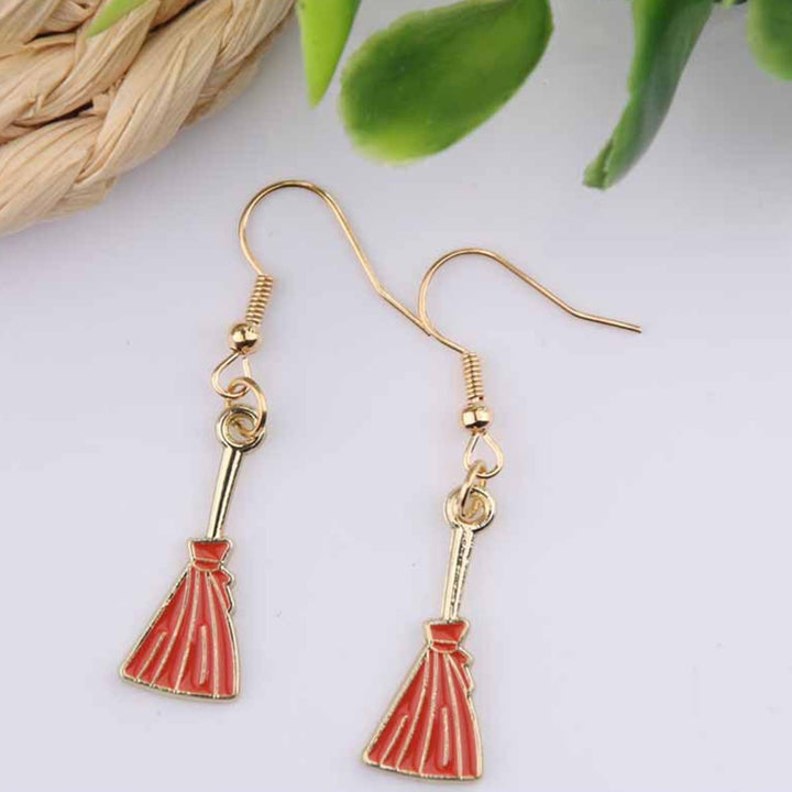 1 Pair Ghost Funny Halloween Earrings Alloy Pumpkin Hat Broom Drop Hook Earrings Party Jewelry Image 8