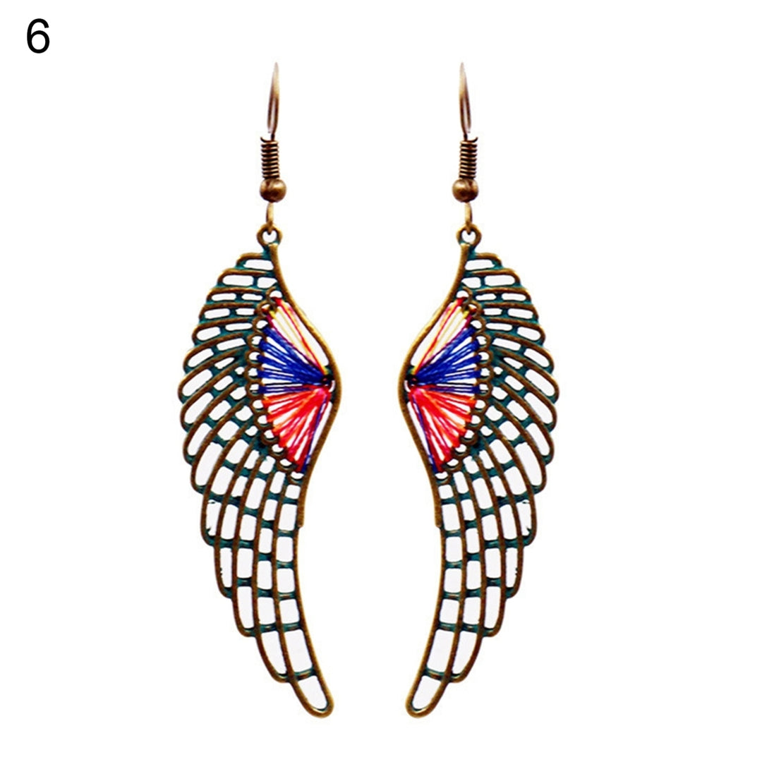 1 Pair Women Dangle Earrings Beaded Comfortable to Wear Bohemian Water Drop Shape Weave Hook Earrings for Going Out Image 7