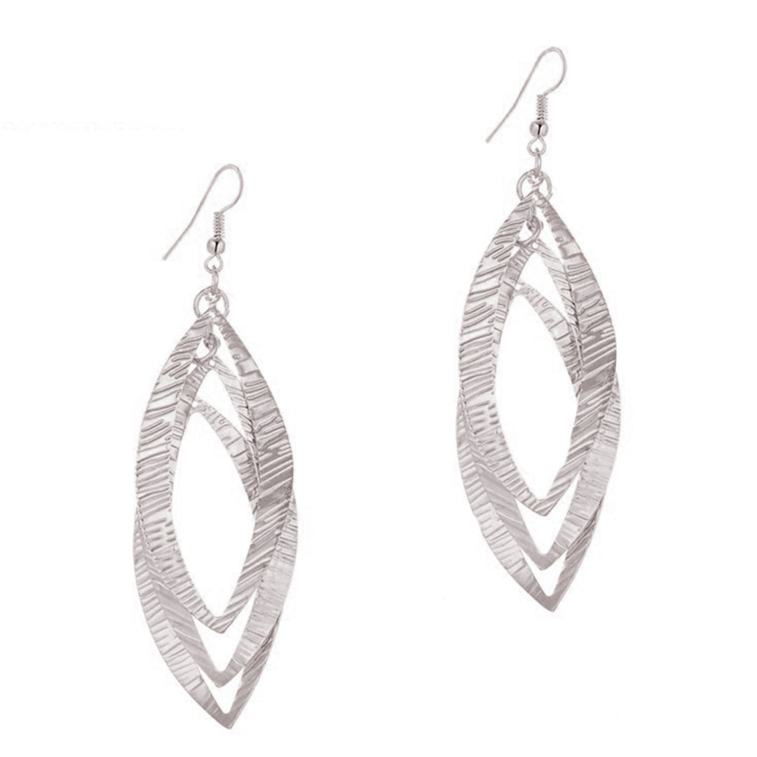 1 Pair Drop Earrings Skin-friendly Corrosion Resistant Alloy Anti-fade Long Chain Leaf Earrings for Women Image 11