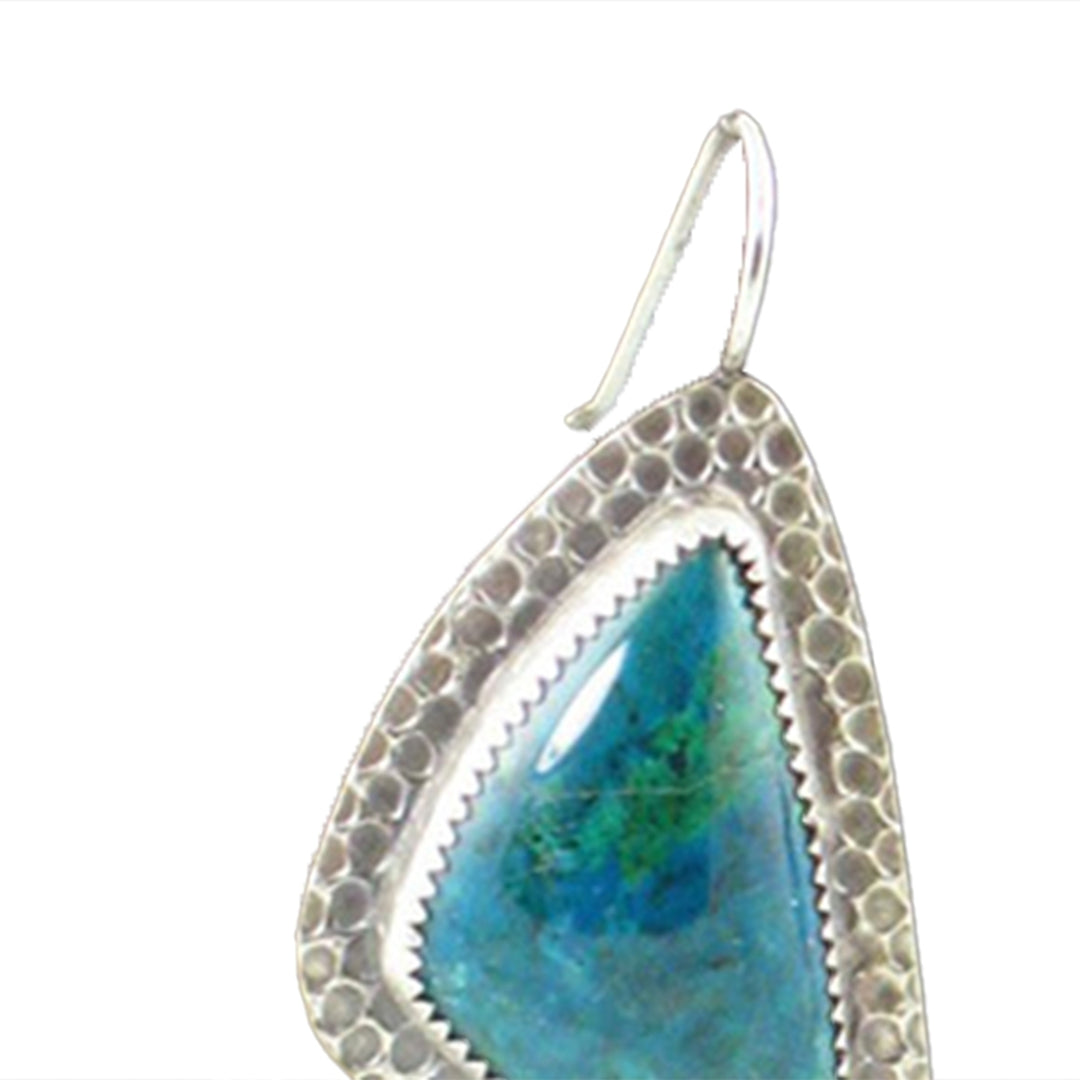 1 Pair Women Earrings Geometry Shape Pendant Triangle Faux Turquoise Jewelry Lightweight Electroplating Hook Earrings Image 11