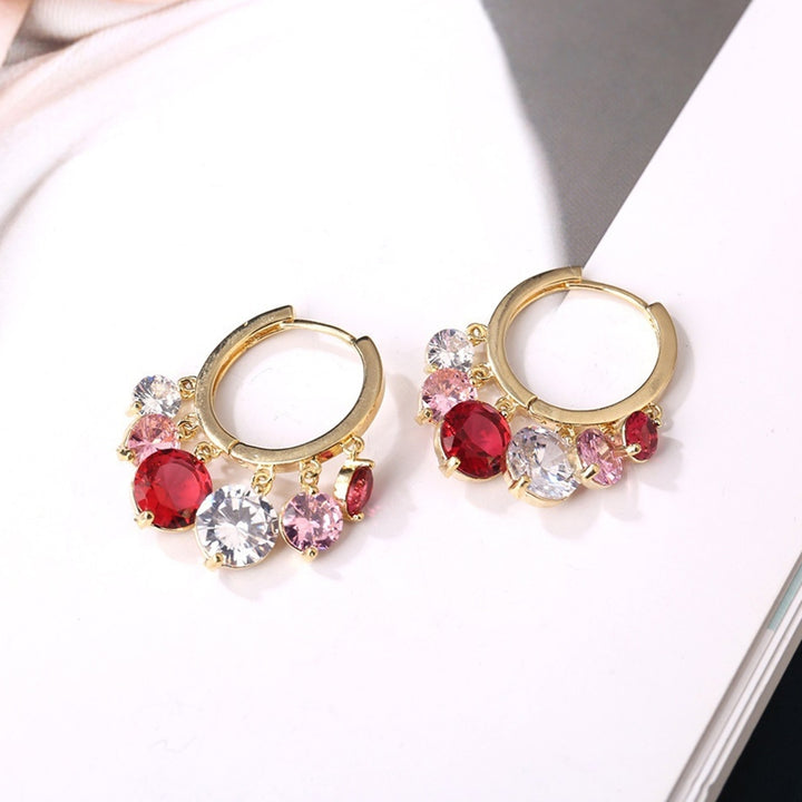1 Pair Hoop Earrings Eye-catching Corrosion Resistant Alloy Mirror Polishing Dangle Earrings Jewelry Supplies for Female Image 7