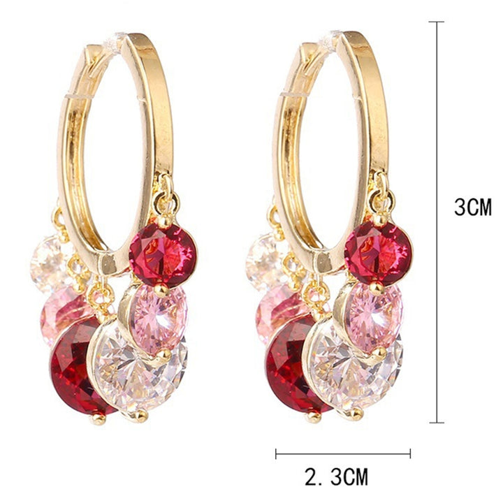 1 Pair Hoop Earrings Eye-catching Corrosion Resistant Alloy Mirror Polishing Dangle Earrings Jewelry Supplies for Female Image 9