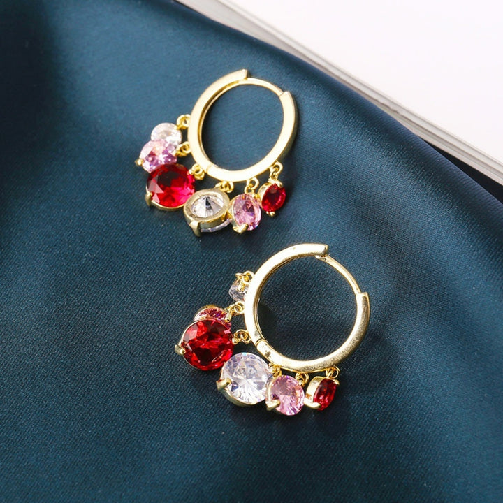 1 Pair Hoop Earrings Eye-catching Corrosion Resistant Alloy Mirror Polishing Dangle Earrings Jewelry Supplies for Female Image 10