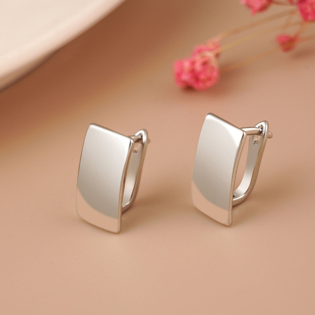 1 Pair Earrings Fashion Elegant Square Women Fashion Earrings for Outdoor Image 2