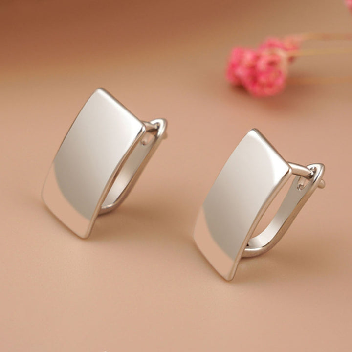 1 Pair Earrings Fashion Elegant Square Women Fashion Earrings for Outdoor Image 6