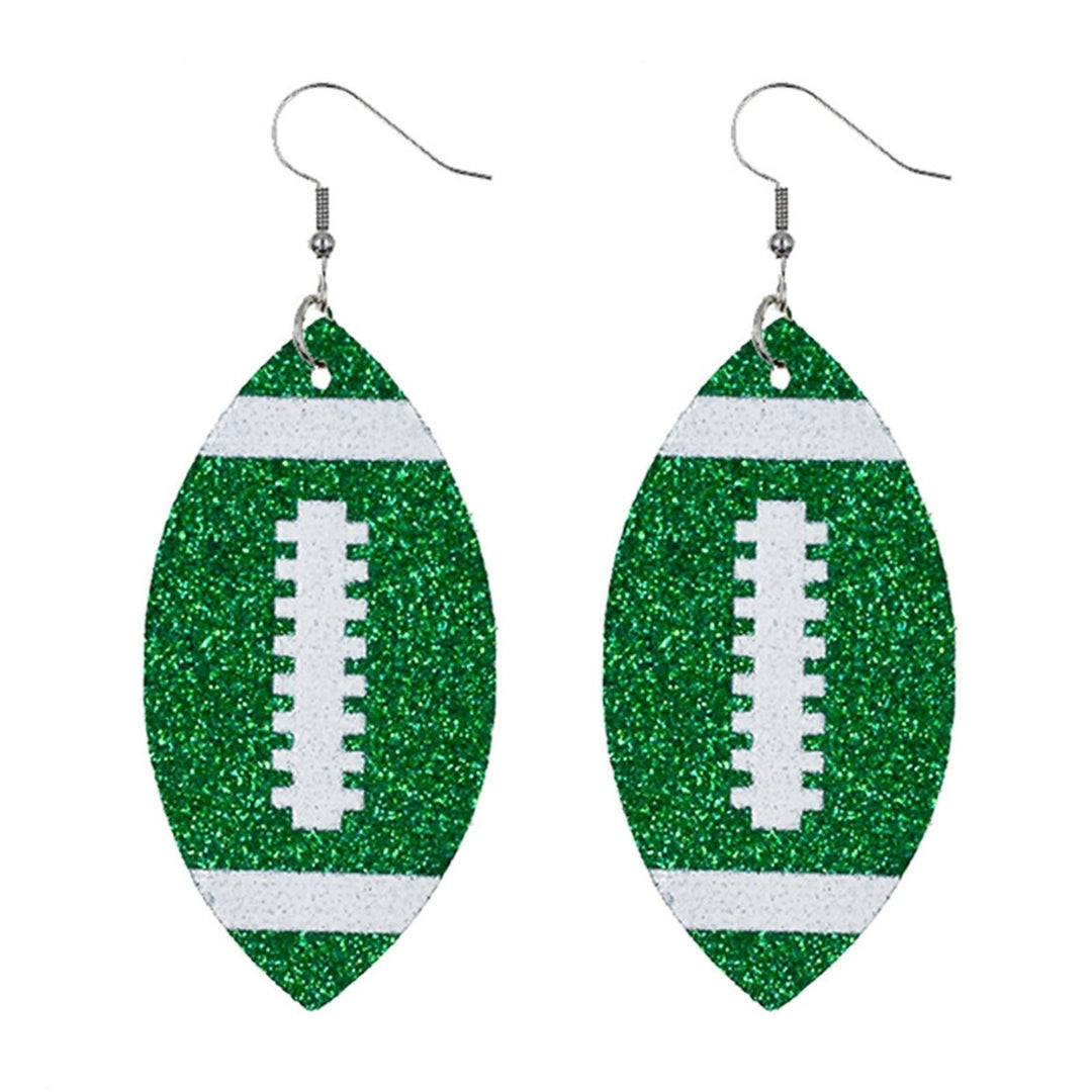 Women Dangle Earrings Football Shape Glitter Jewelry Shiny Bright Color Hook Earrings for Daily Wear Image 6