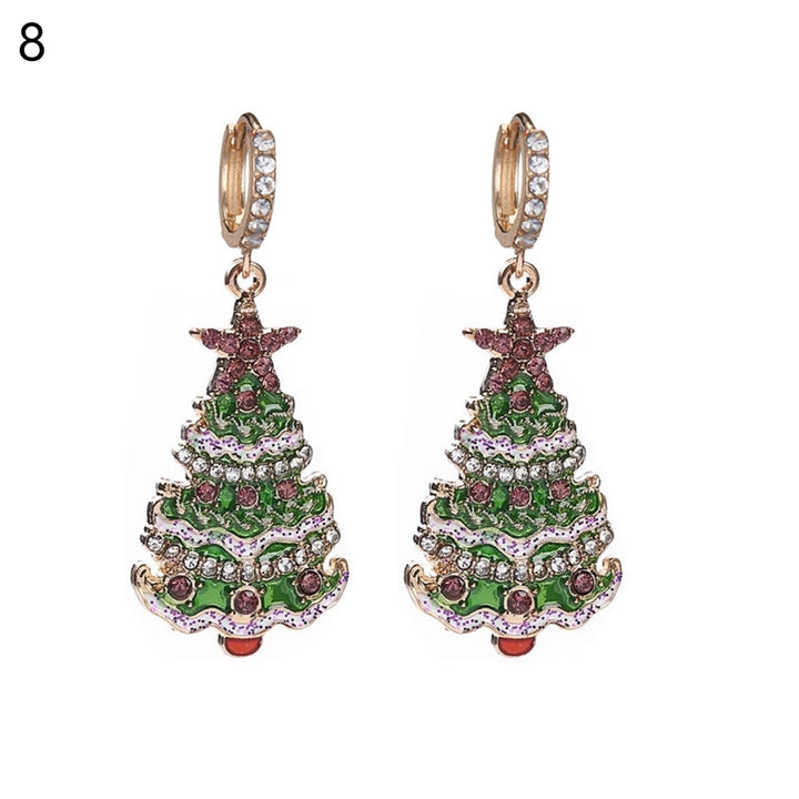 1 Pair Christmas Earrings Snowflake Cute Women Cartoon Crutch Pendant Dangle Earrings for Party Image 9