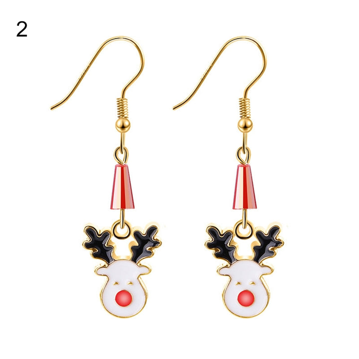 1 Pair Christmas Hook Earrings Wide Application Stylish Cute Christmas Dangle Hook Earring for Girls Image 7