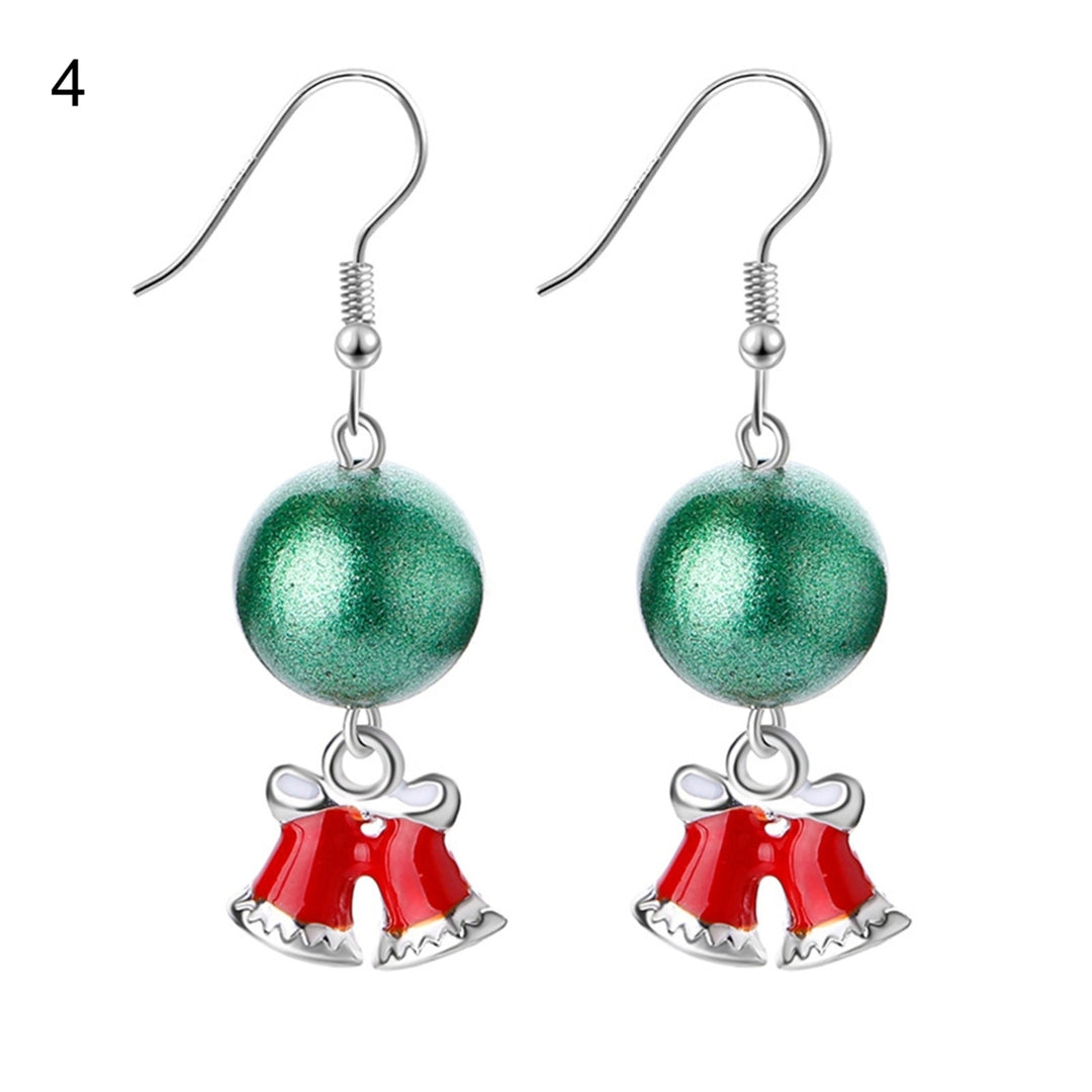 1 Pair Christmas Hook Earrings Wide Application Stylish Cute Christmas Dangle Hook Earring for Girls Image 9