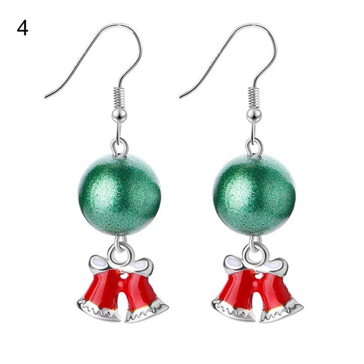 1 Pair Christmas Hook Earrings Wide Application Stylish Cute Christmas Dangle Hook Earring for Girls Image 9