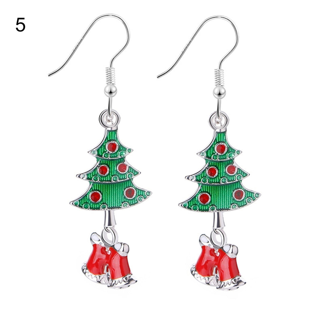 1 Pair Christmas Hook Earrings Wide Application Stylish Cute Christmas Dangle Hook Earring for Girls Image 10