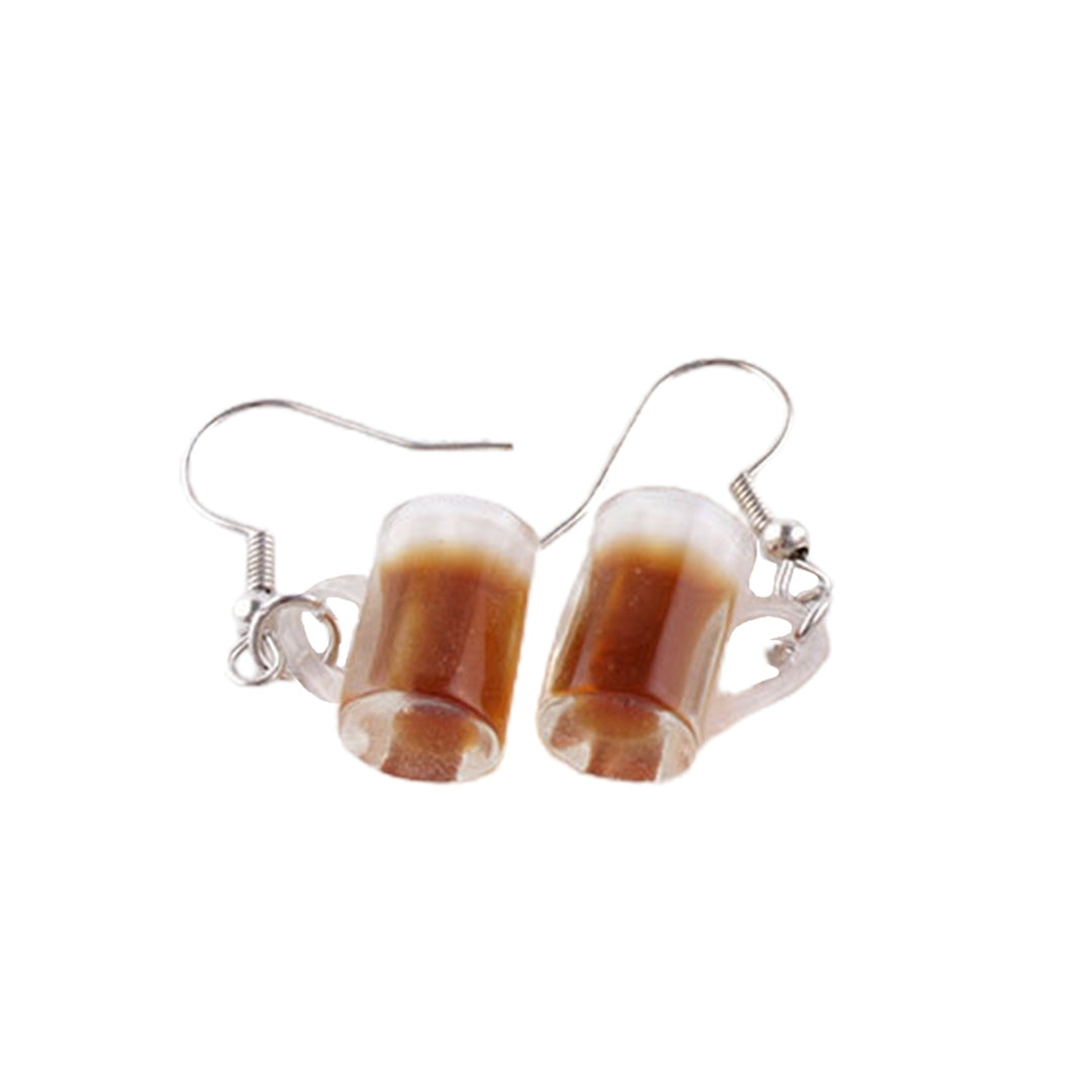 1 Pair Cute Vivid Drop Earrings Alloy Drink Bottle Pendant Clip Hook Earrings Fashion Jewelry Image 4