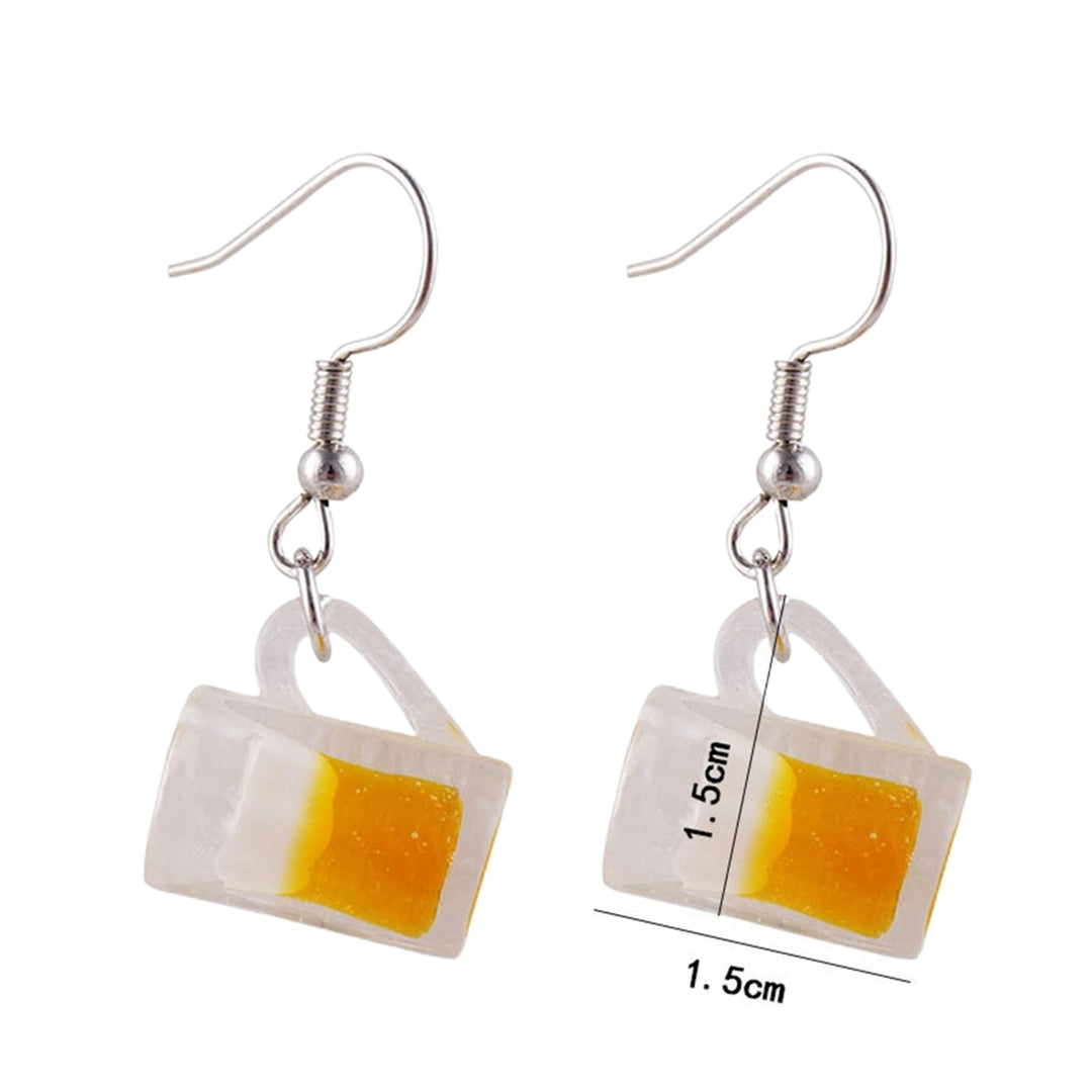 1 Pair Cute Vivid Drop Earrings Alloy Drink Bottle Pendant Clip Hook Earrings Fashion Jewelry Image 9