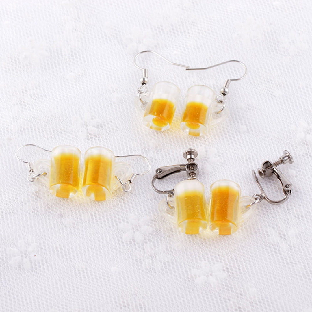 1 Pair Cute Vivid Drop Earrings Alloy Drink Bottle Pendant Clip Hook Earrings Fashion Jewelry Image 10
