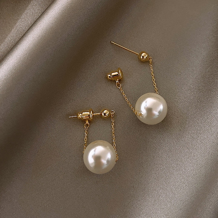 1 Pair Piercing Bright Color Women Earrings Alloy Simple Faux Pearl Pendant Wedding Earrings Jewelry Accessory Image 10