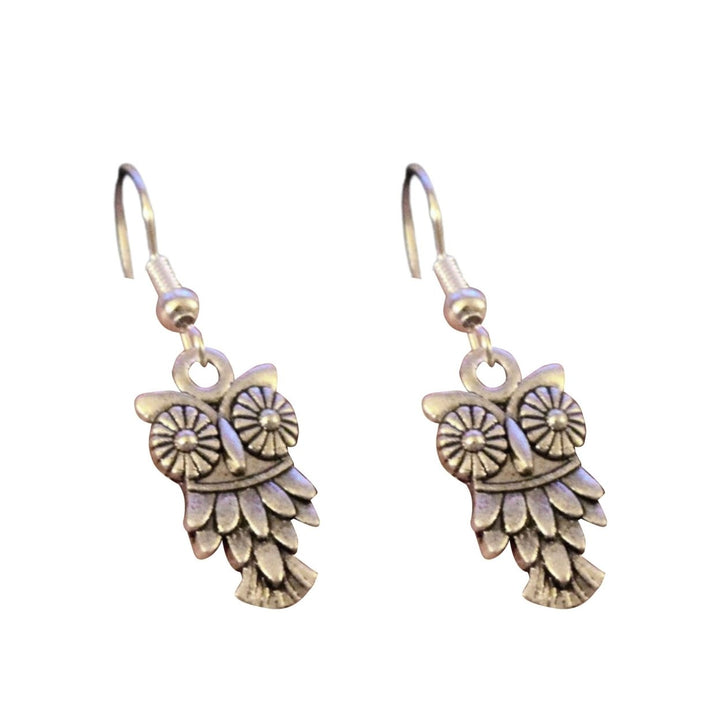 1 Pair Piercing Compact Women Earrings Zinc Alloy Owl Shape Bohemian Hook Earrings Jewelry Accessories Image 11