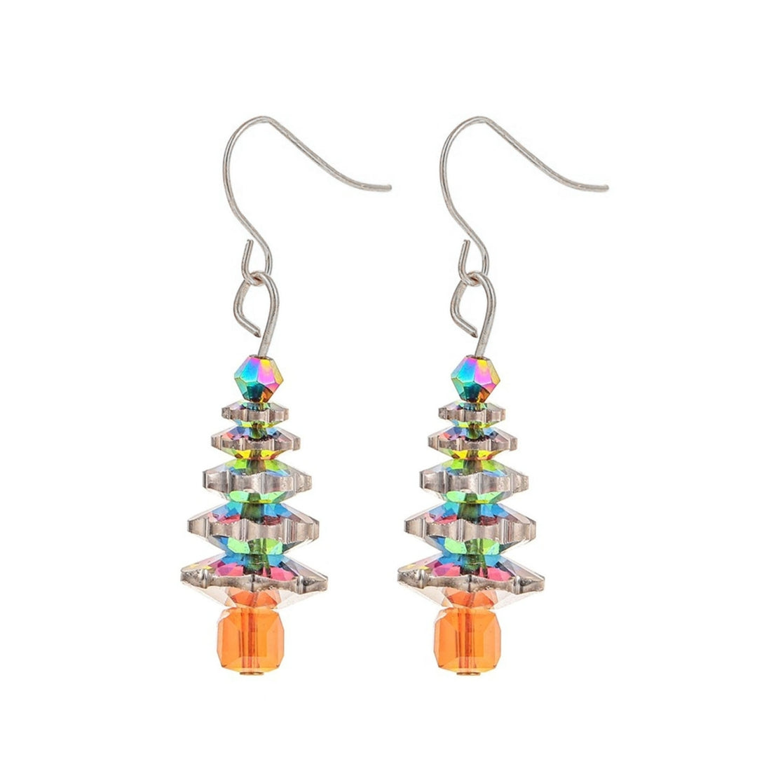 Dangle Earrings Nordic Fine Workmanship Stylish Christmas Tree Hook Earring Necklace for Girl Image 3