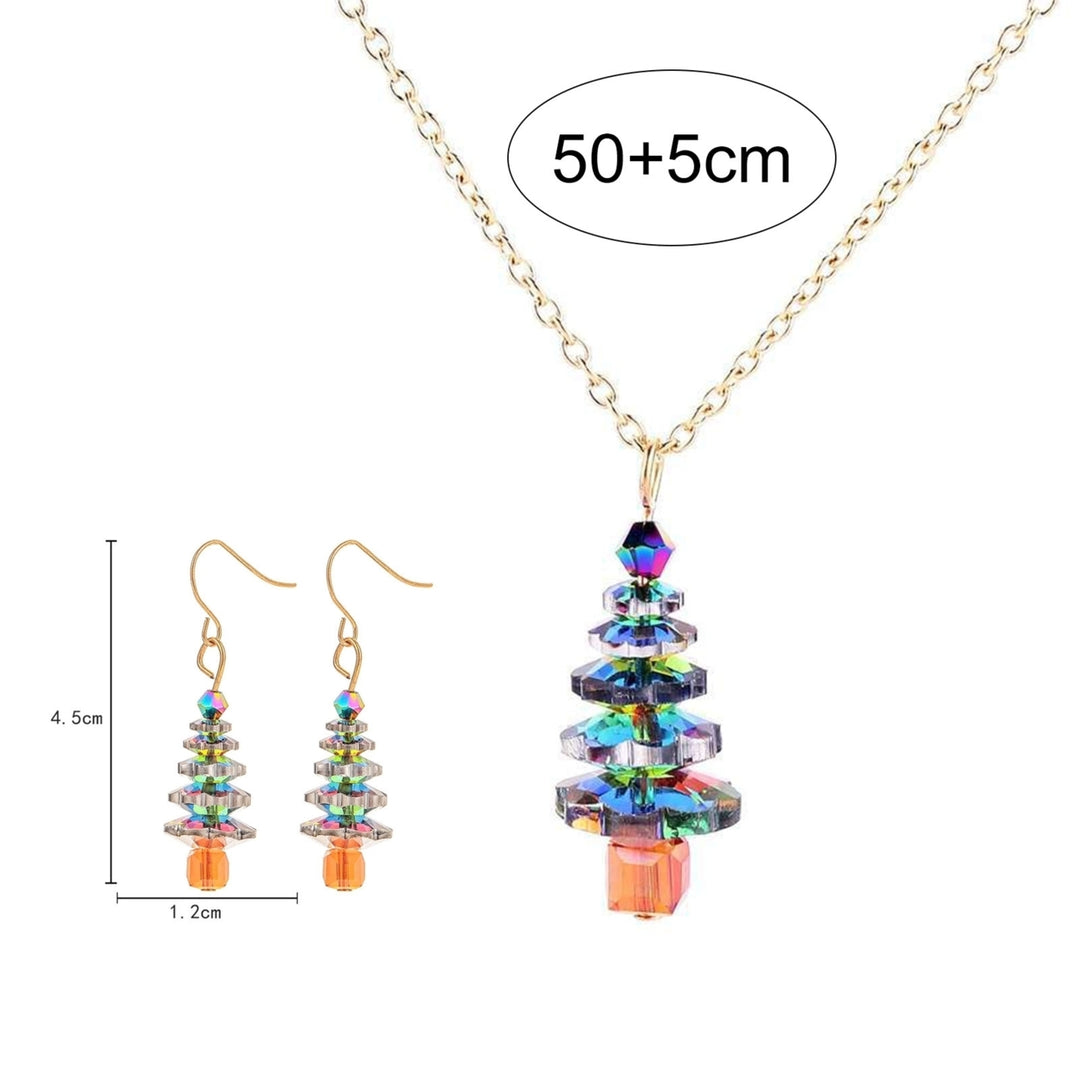 Dangle Earrings Nordic Fine Workmanship Stylish Christmas Tree Hook Earring Necklace for Girl Image 9