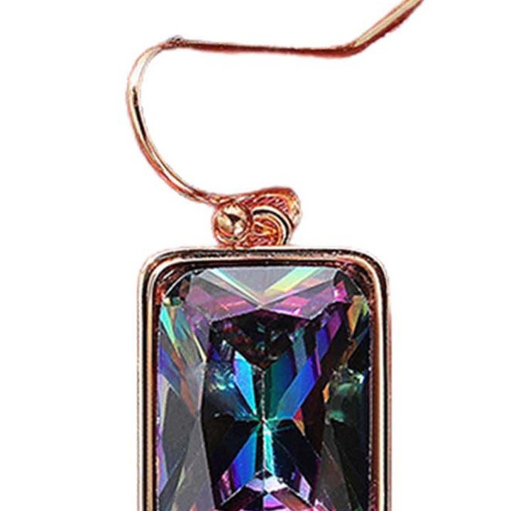 1 Pair Shiny Luxury Drop Earrings Copper Multicolor Cubic Zirconia Hook Earrings Party Jewelry Image 11