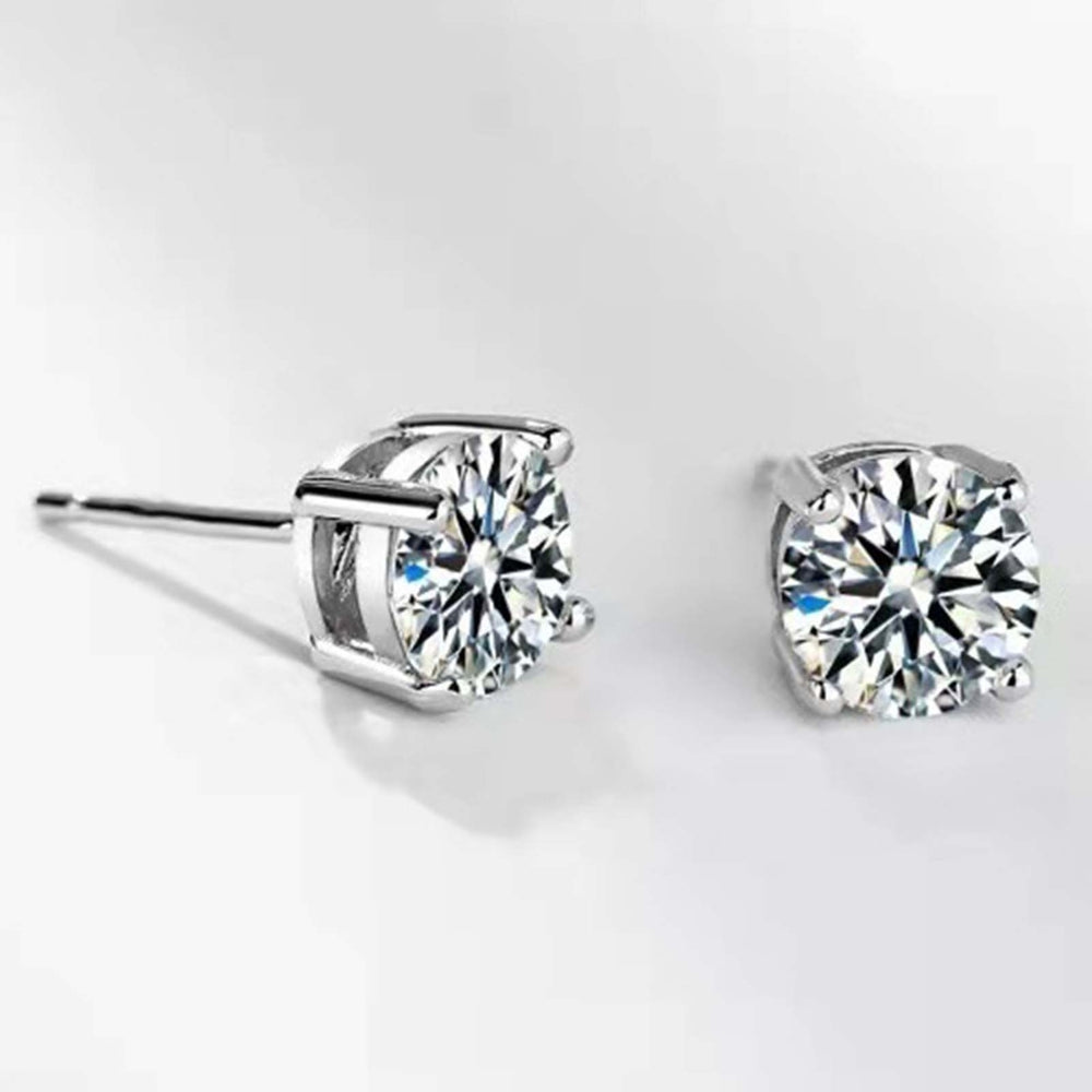 1 Pair Stud Earrings Geometric Rhinestone Jewelry Fashion Appearance Korean Style Ear Studs for Daily Wear Image 2