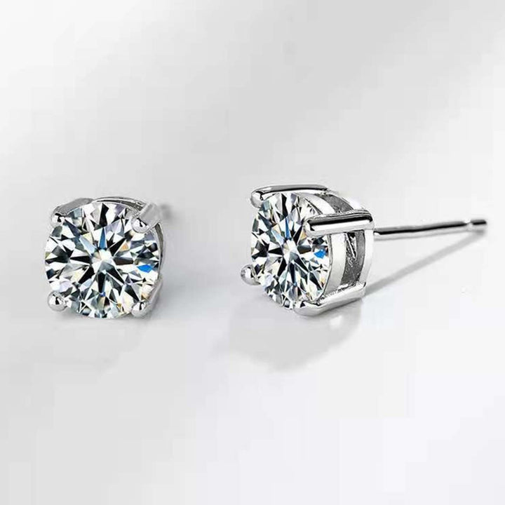 1 Pair Stud Earrings Geometric Rhinestone Jewelry Fashion Appearance Korean Style Ear Studs for Daily Wear Image 8