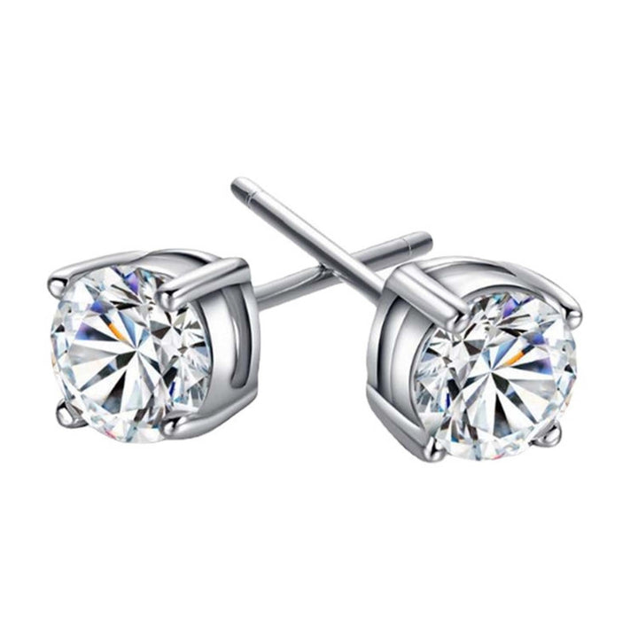 1 Pair Stud Earrings Geometric Rhinestone Jewelry Fashion Appearance Korean Style Ear Studs for Daily Wear Image 9