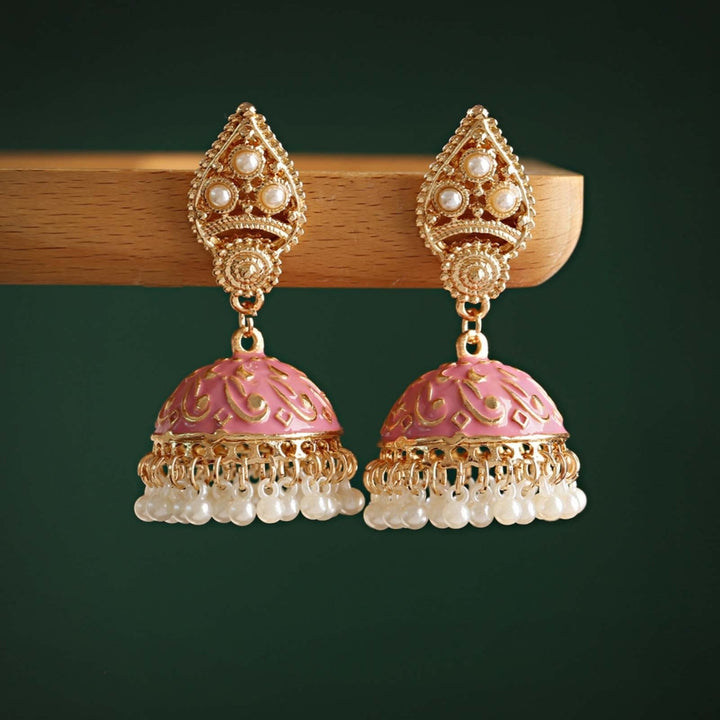 1 Pair Water Drop Hollow Women Earrings Alloy Carved Bell Faux Pearls Drop Earrings Party Jewelry Image 10