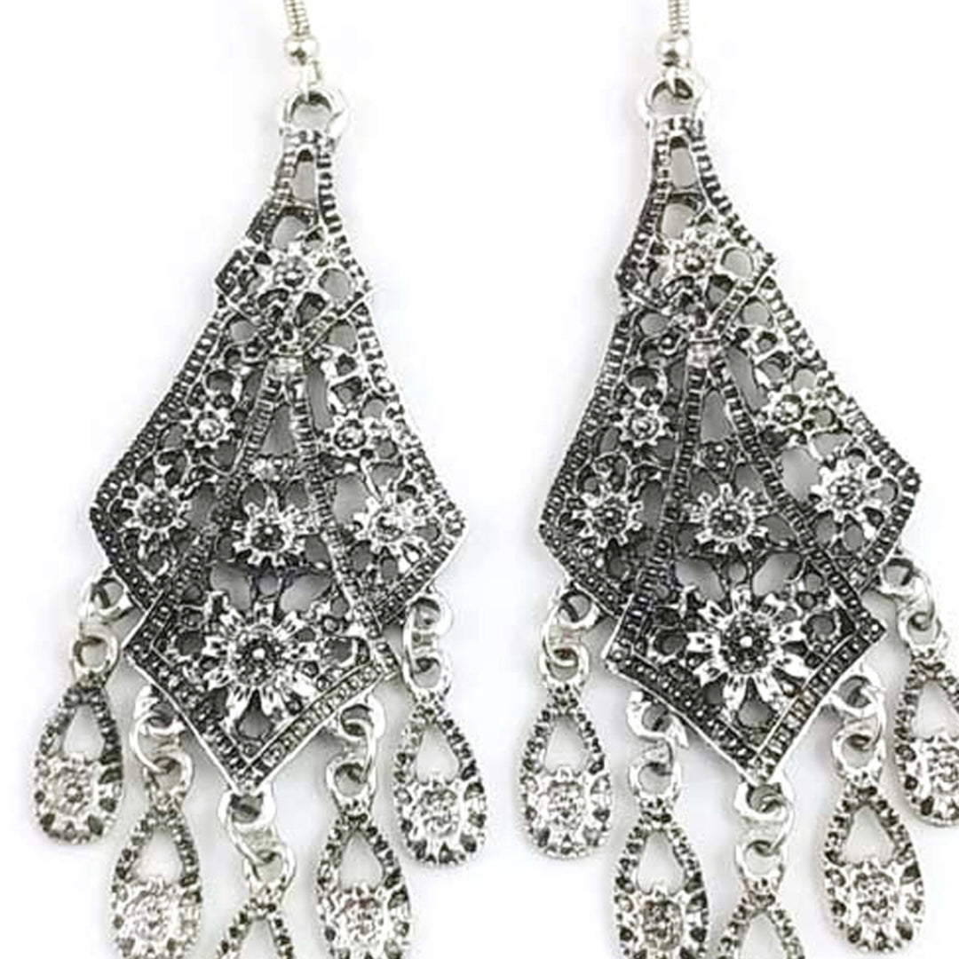 1Pair Drop Earrings Waterfall Shape Anti-allergic Easily Apply Boho Chandelier Dangle Drop Earrings for Girl Image 12