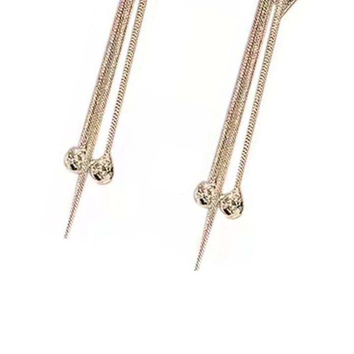 1 Pair Women Earrings Tassel Rhinestone Durable Romantic Drop Earrings for Dating Image 10