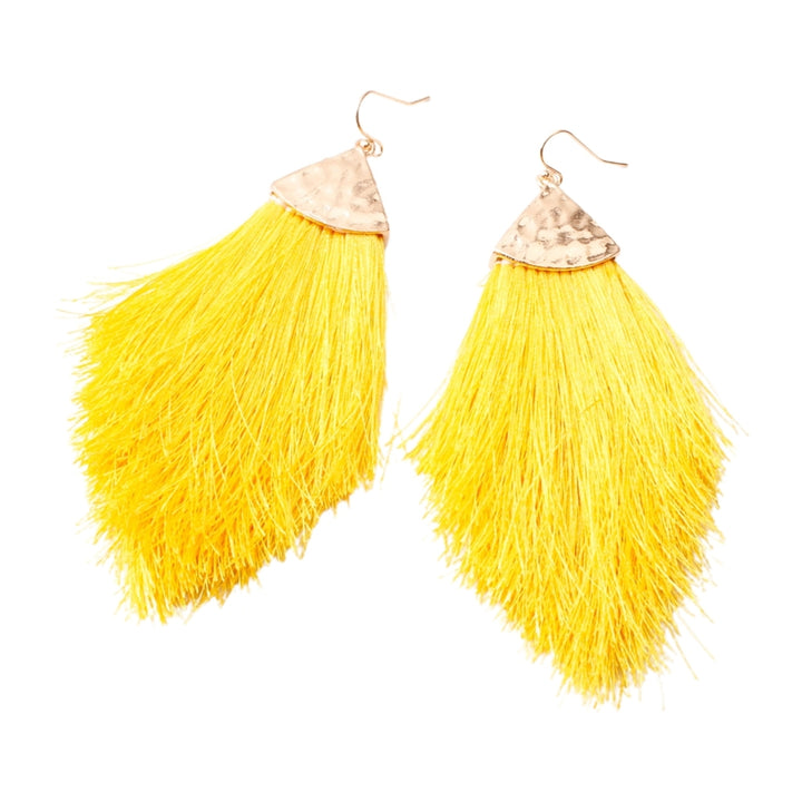 1 Pair Women Earrings Tassel Bohemia Style Fringe Lightweight Drop Earrings for Daily Wear Image 4