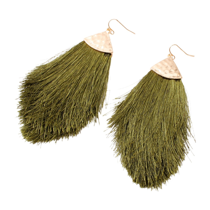 1 Pair Women Earrings Tassel Bohemia Style Fringe Lightweight Drop Earrings for Daily Wear Image 4