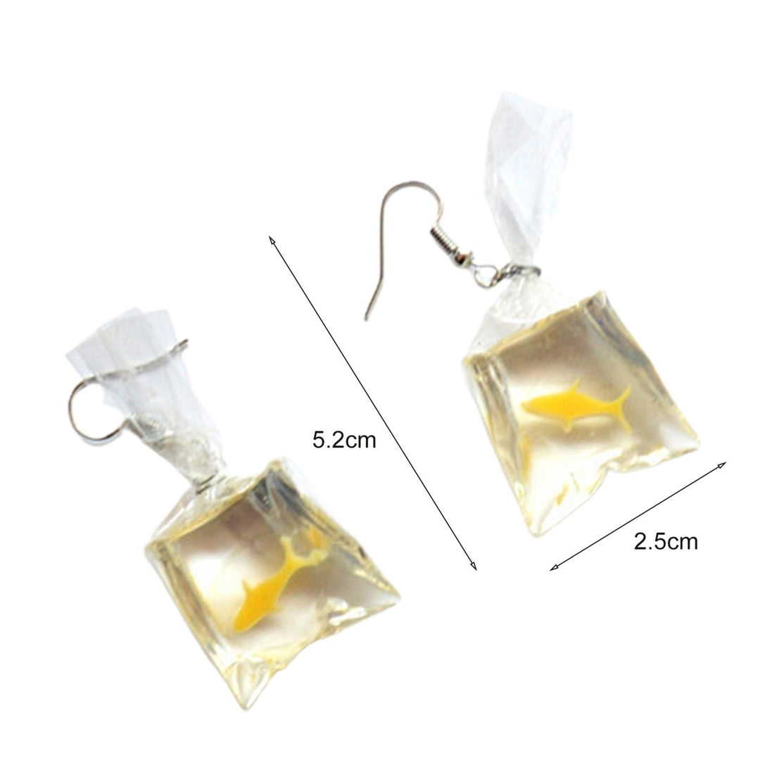 1 Pair Piercing Vivid Resin Women Earrings Goldfish Water Bag Dangle Earrings Jewelry Accessories Image 6