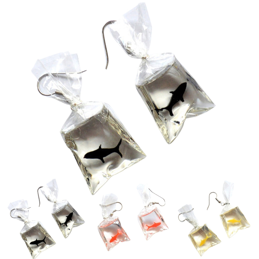 1 Pair Piercing Vivid Resin Women Earrings Goldfish Water Bag Dangle Earrings Jewelry Accessories Image 8