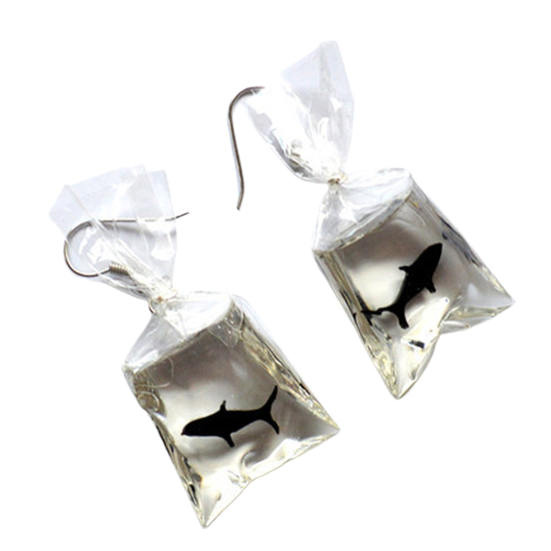 1 Pair Piercing Vivid Resin Women Earrings Goldfish Water Bag Dangle Earrings Jewelry Accessories Image 9