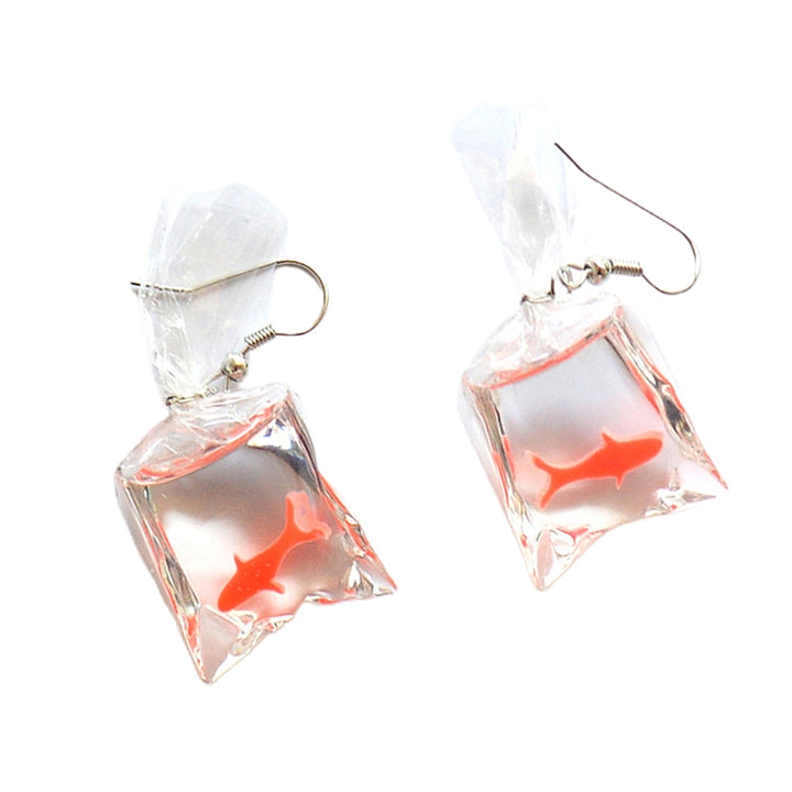 1 Pair Piercing Vivid Resin Women Earrings Goldfish Water Bag Dangle Earrings Jewelry Accessories Image 10