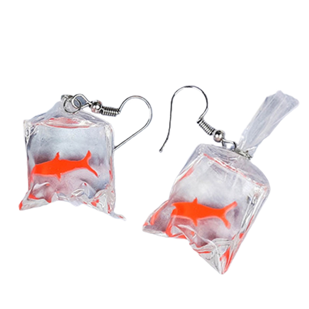 1 Pair Piercing Vivid Resin Women Earrings Goldfish Water Bag Dangle Earrings Jewelry Accessories Image 12