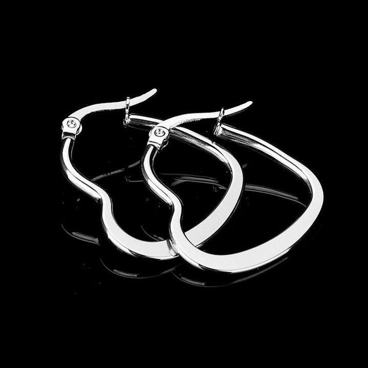 1 Pair Ladies Hoop Earrings Solid Color Not Easy to Fade Ear Decoration Leisure Trendy Earrings for Outdoor Image 4