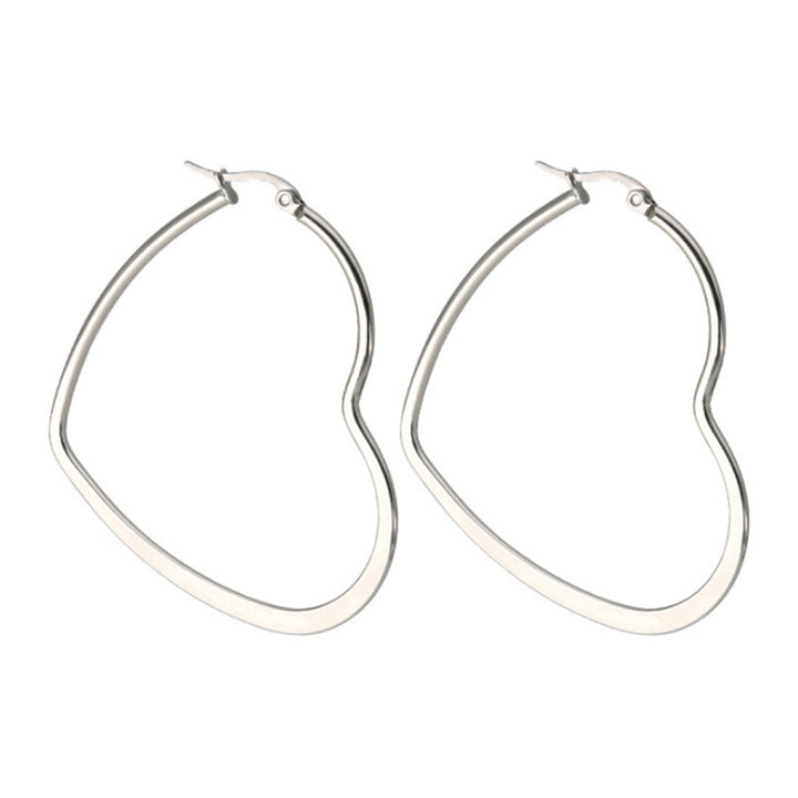 1 Pair Ladies Hoop Earrings Solid Color Not Easy to Fade Ear Decoration Leisure Trendy Earrings for Outdoor Image 7