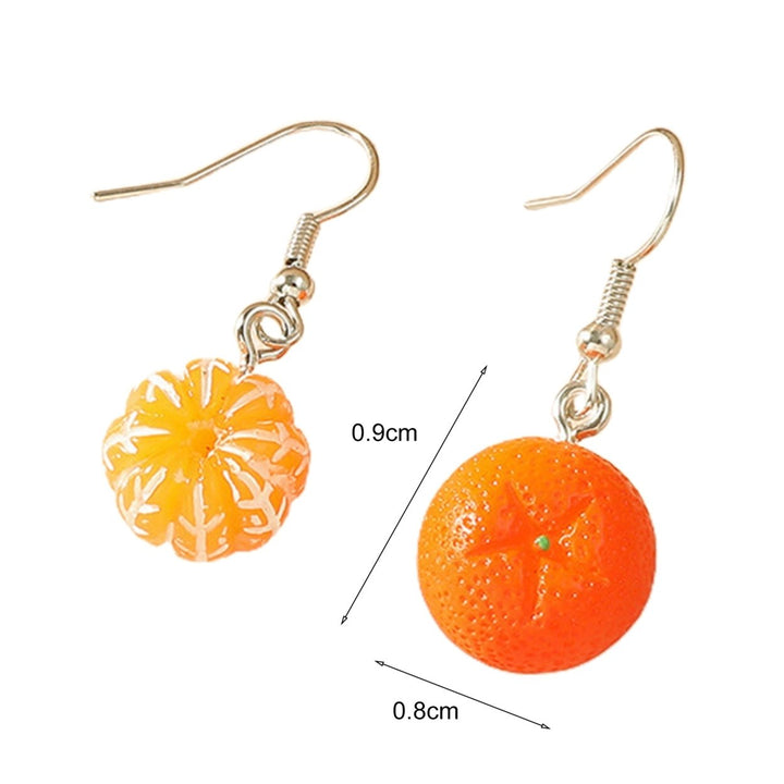 1 Pair Vivid Charming Bright Color Dangle Earrings Lovely Fruit Orange Drop Hook Earrings Jewelry Acessories Image 6