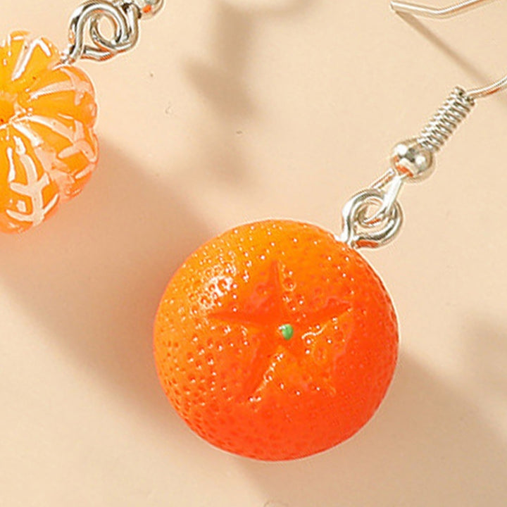 1 Pair Vivid Charming Bright Color Dangle Earrings Lovely Fruit Orange Drop Hook Earrings Jewelry Acessories Image 8