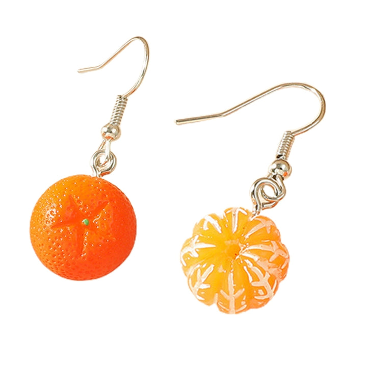 1 Pair Vivid Charming Bright Color Dangle Earrings Lovely Fruit Orange Drop Hook Earrings Jewelry Acessories Image 9