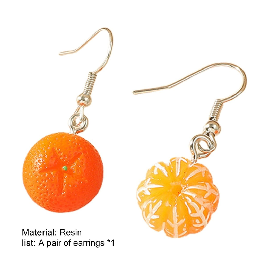 1 Pair Vivid Charming Bright Color Dangle Earrings Lovely Fruit Orange Drop Hook Earrings Jewelry Acessories Image 11