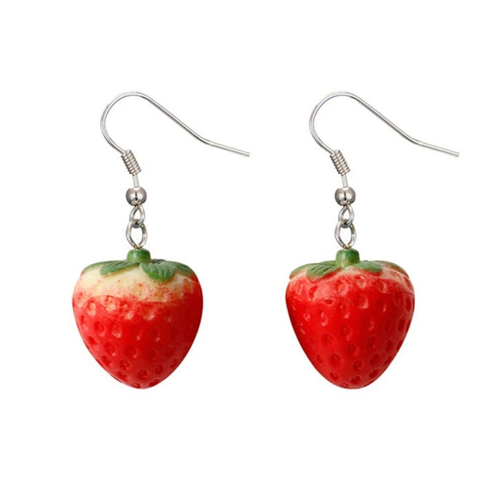 1 Pair Vivid Charming Red Dangle Earrings Lovely Fruit Strawberry Drop Hook Earrings Jewelry Acessories Image 10